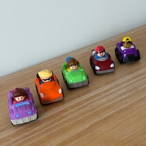Fisher-Price Little People Wheelies lot of 5 Toddler Toys
